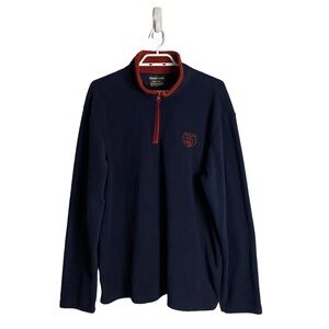 Atlas Men's Blue Outdoor 1/4 Zip Fleece Pullover Sweatshirt